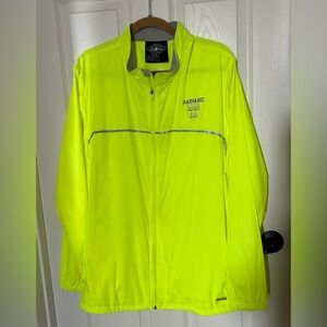 Harvard Charles River Apparel WindbreakerNeon Yellow Men's 2XL